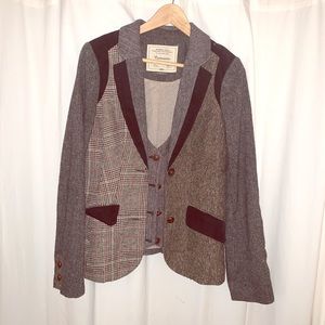 Anthropologie Alma-mater tweed blazer